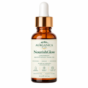 Home aurganica nourishglow serum bottle